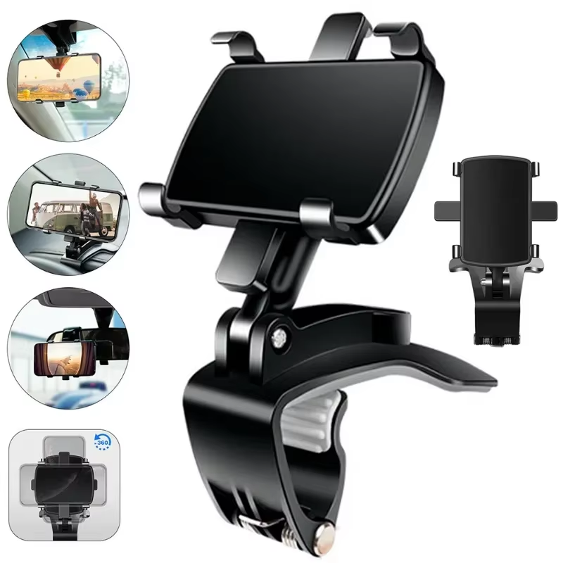 Phone Accessories Holder Car - ที่วางโทรศัพท์ในรถยนต์อเนกประสงค์ ที่ยึดโทรศัพท์มือถือ GPS บนแผงหน้าปัด หมุนได้ 360